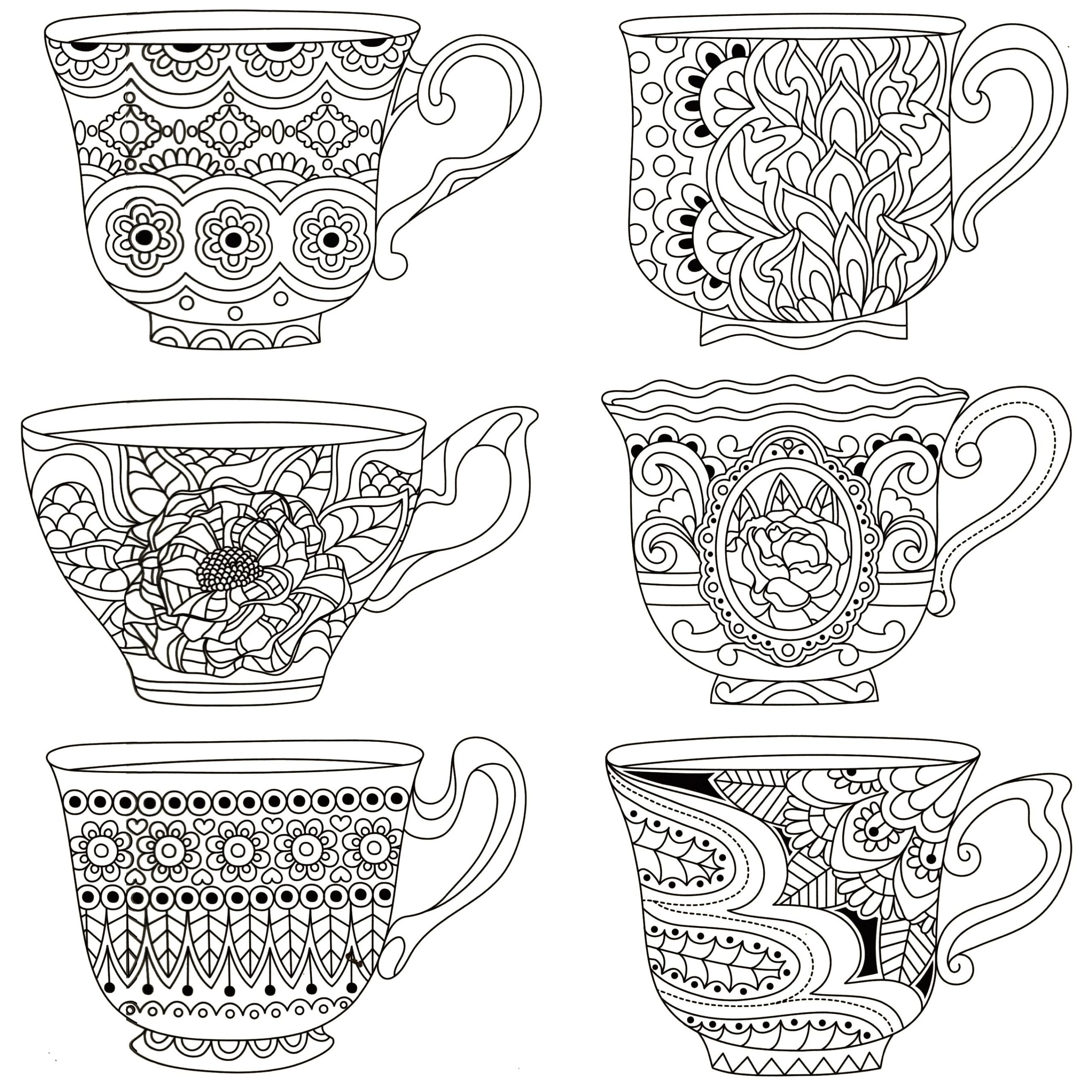 Free Printable Tea Cup Coloring Pages Free Printable A To Z Free Printable Tea Cup Coloring Pages Free Printable A To Z