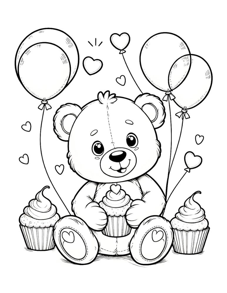 Free Printable Teddy Bear Coloring Pages For Kids Artofit