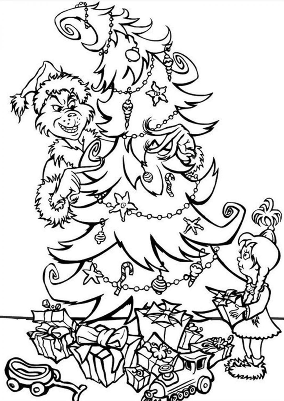 Grinch Christmas Coloring Pages Printable Grinch Christmas Coloring Pages Printable