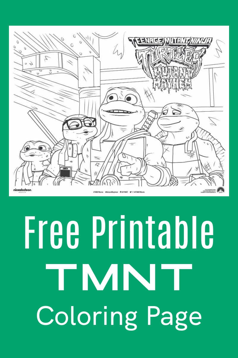 Free Printable TMNT Mutant Mayhem Coloring Page Mama Likes This