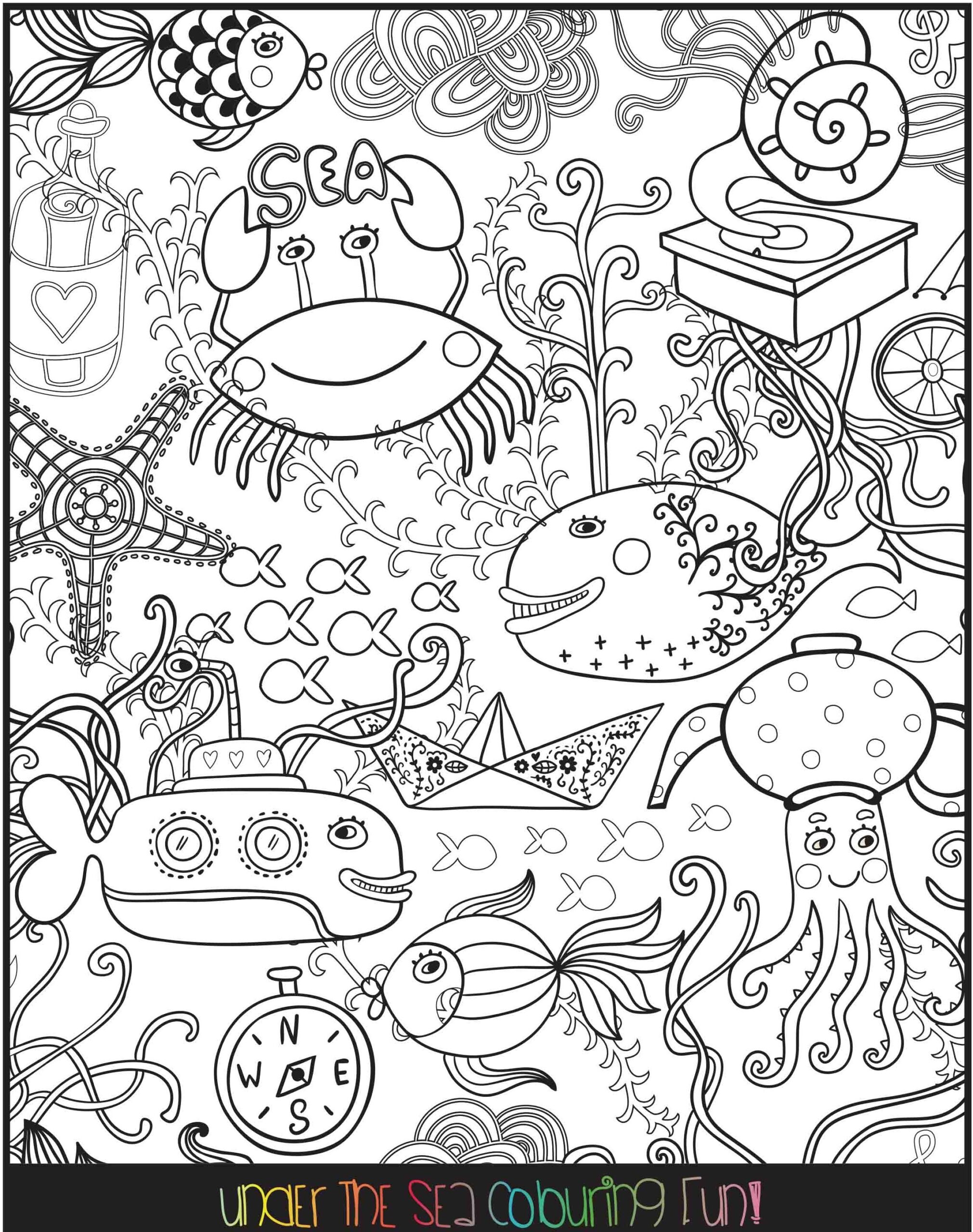 Free Printable Under The Sea Coloring Pages Free Printable Under The Sea Coloring Pages