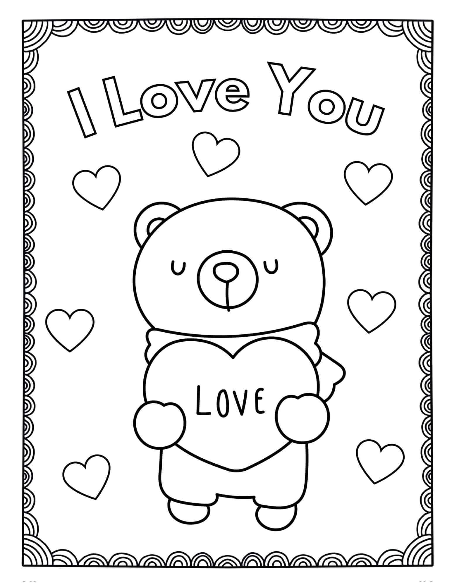 Free Printable Valentine Coloring Pages Easy Designs For Kids Free Printable Valentine Coloring Pages Easy Designs For Kids