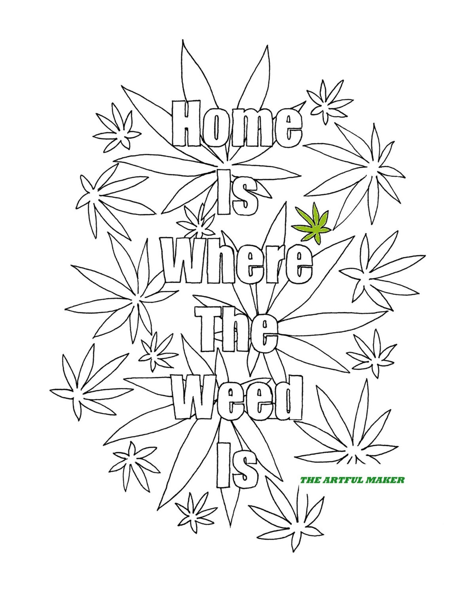 Free Printable Weed Coloring Pages Free Printable Weed Coloring Pages