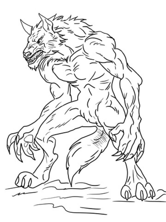Free Printable Werewolf Coloring Pages KimorailPaul
