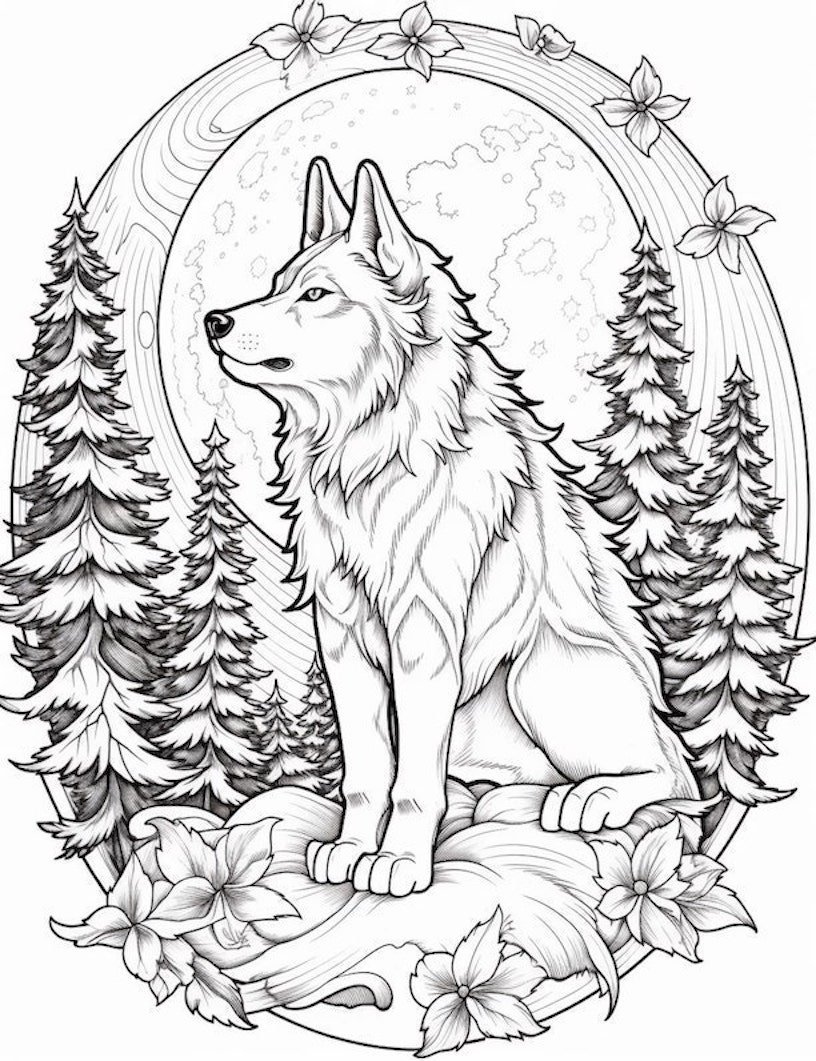 Free Printable Wolf Coloring Pages Free Printable Wolf Coloring Pages