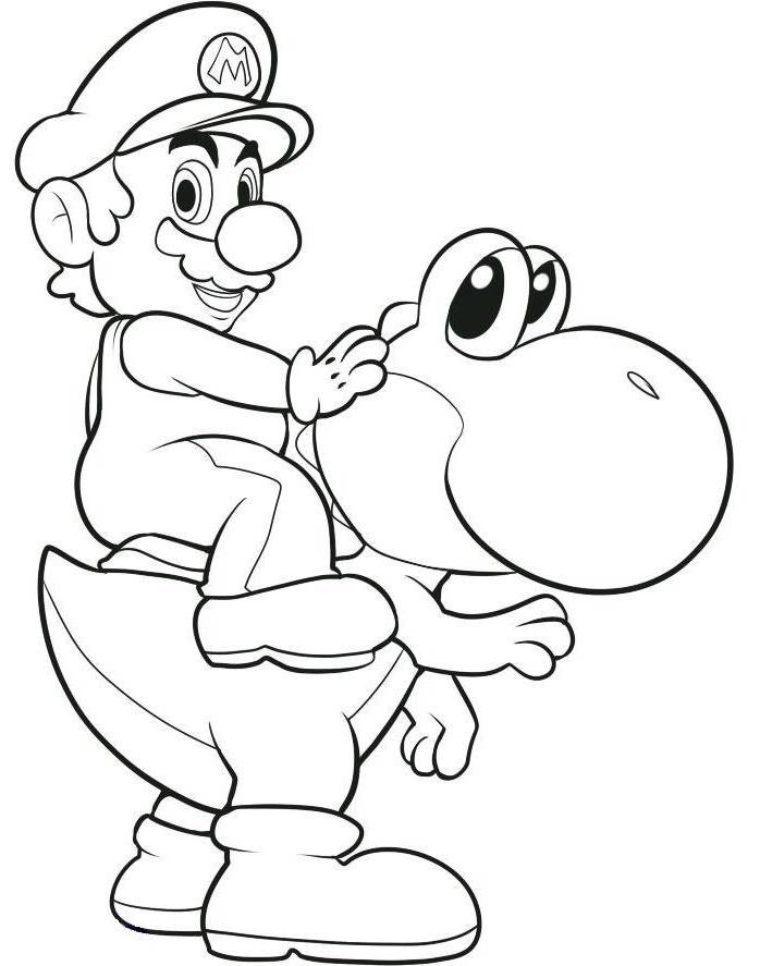 Yoshi Coloring Pages Printable