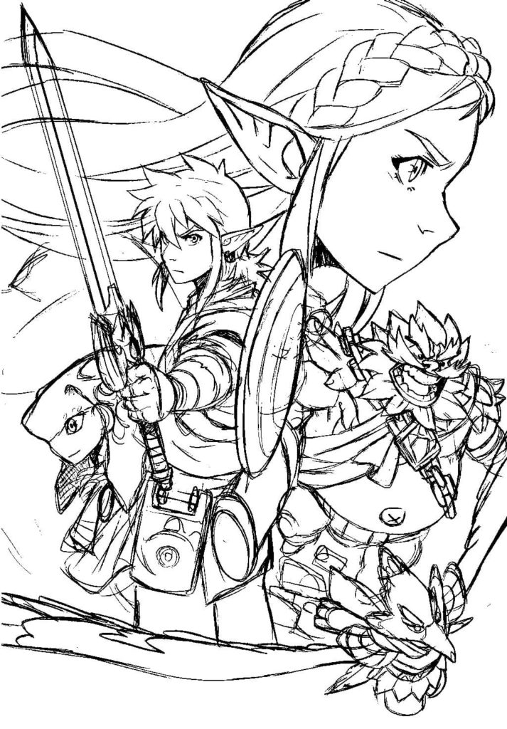 Free Printable Zelda Coloring Pages Free Printable Zelda Coloring Pages