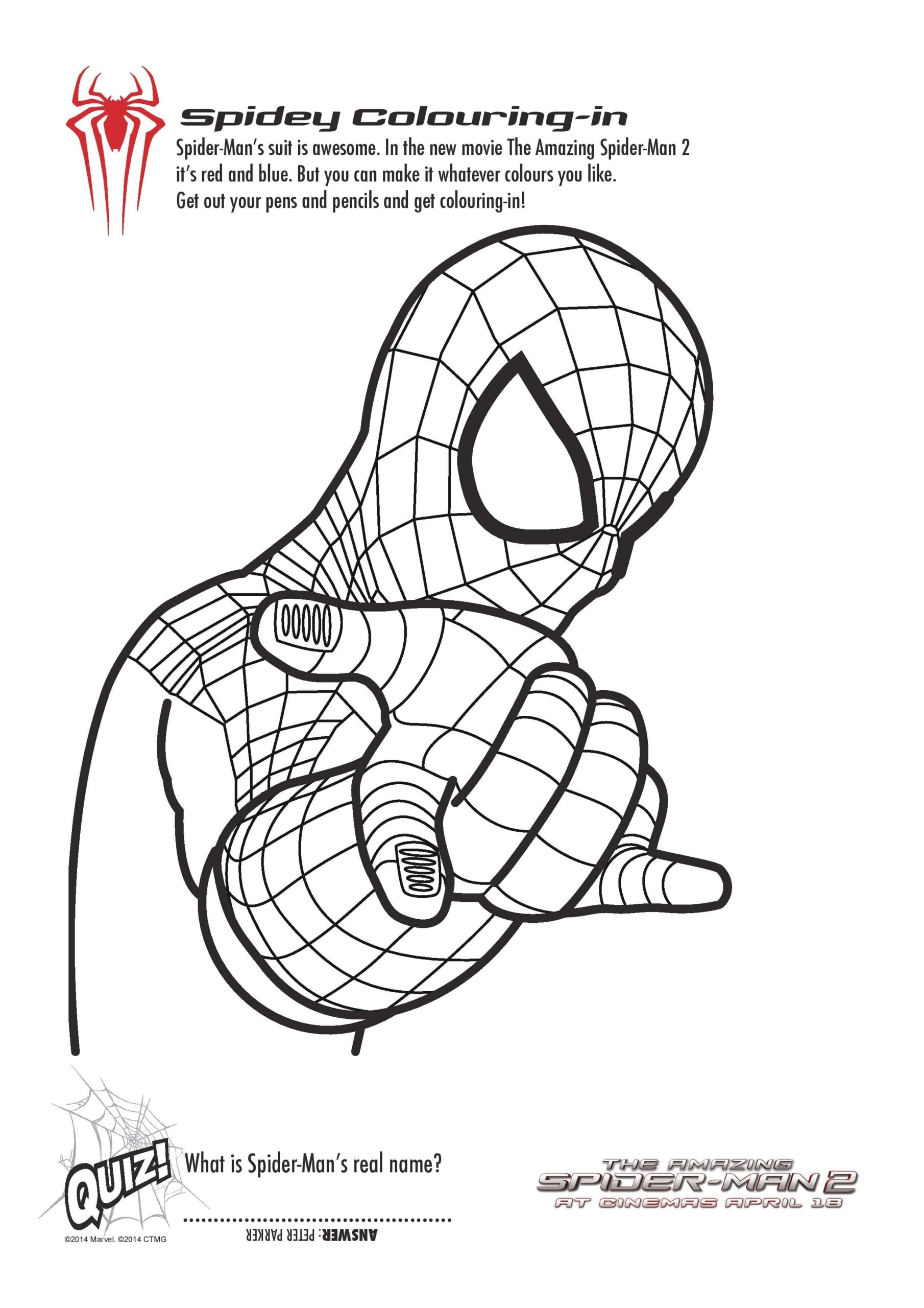 Free Spiderman Printable Coloring Pages Free Spiderman Printable Coloring Pages