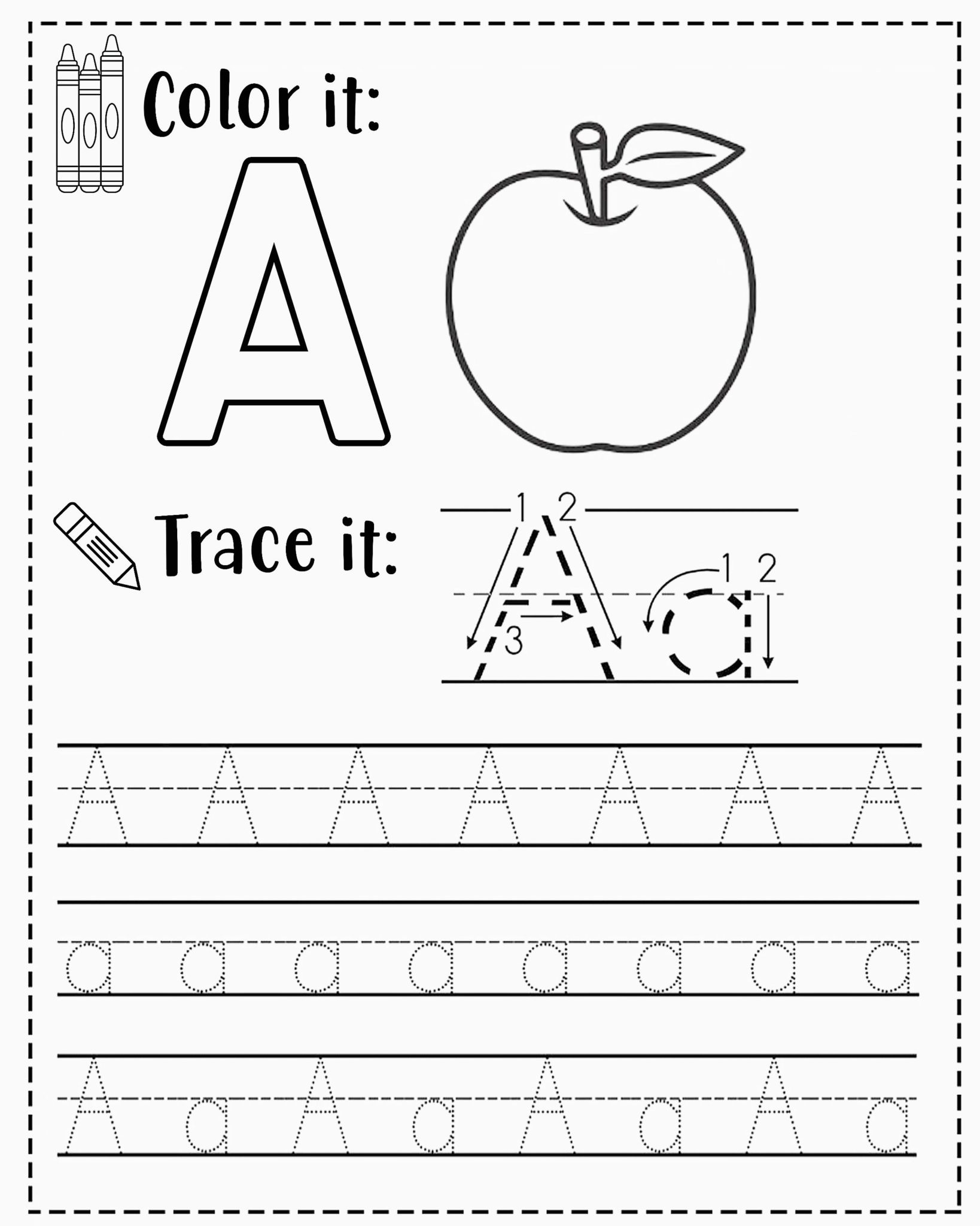 Printable Trace Coloring Pages