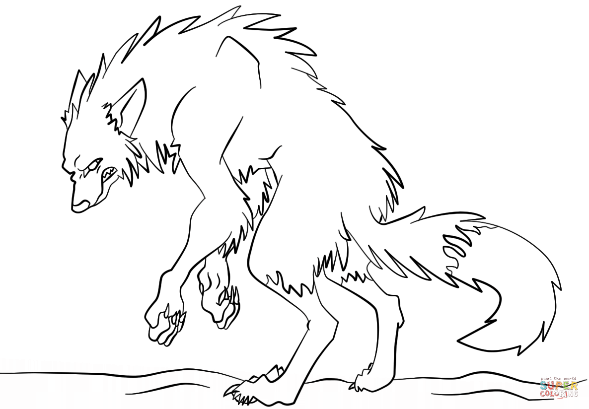 Werewolf Printable Coloring Pages Werewolf Printable Coloring Pages