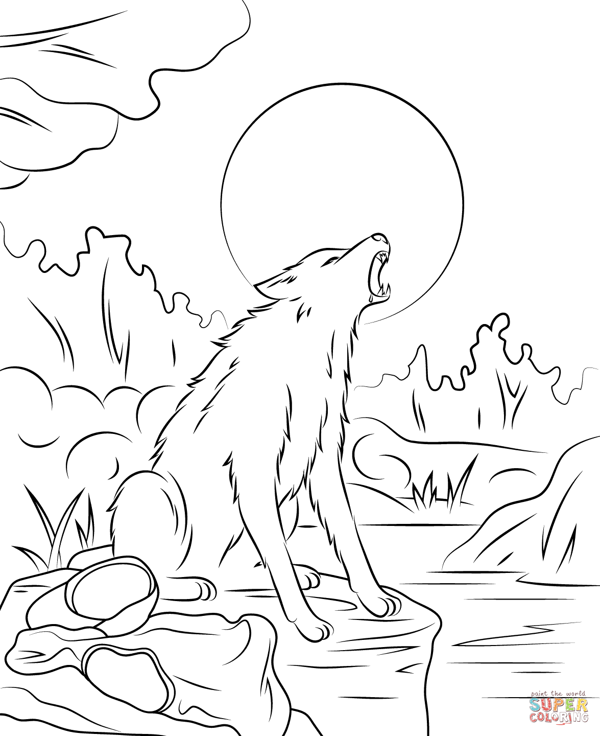 Free Werewolf Coloring Pages Coloring Home Free Werewolf Coloring Pages Coloring Home