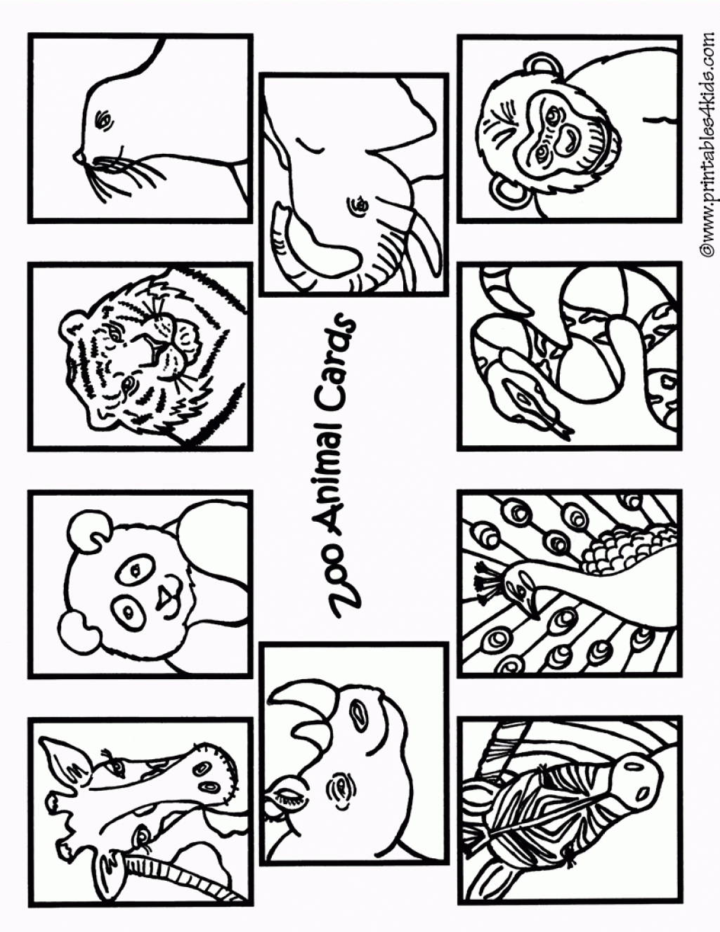 Free Zoo Animal Coloring Pages Printable Download Free Zoo Animal
