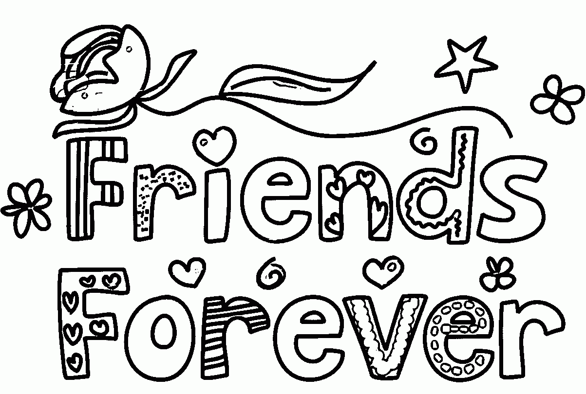 Friends Forever Coloring Page Coloring Home