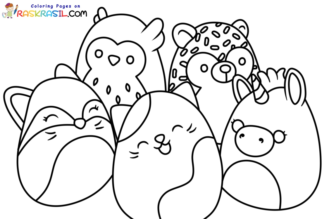 Printable Coloring Rare Squishmallows Coloring Pages