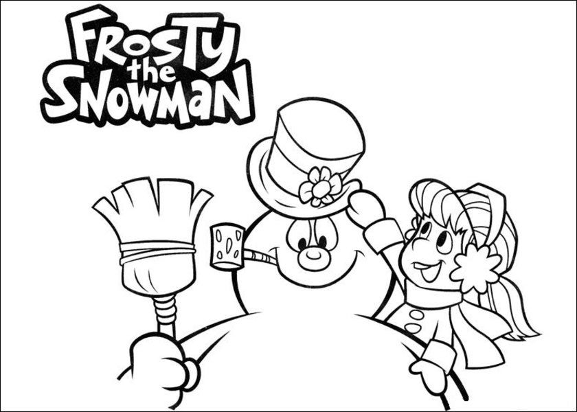 Frosty The Snowman Coloring Pages Snowman Coloring Pages New Year