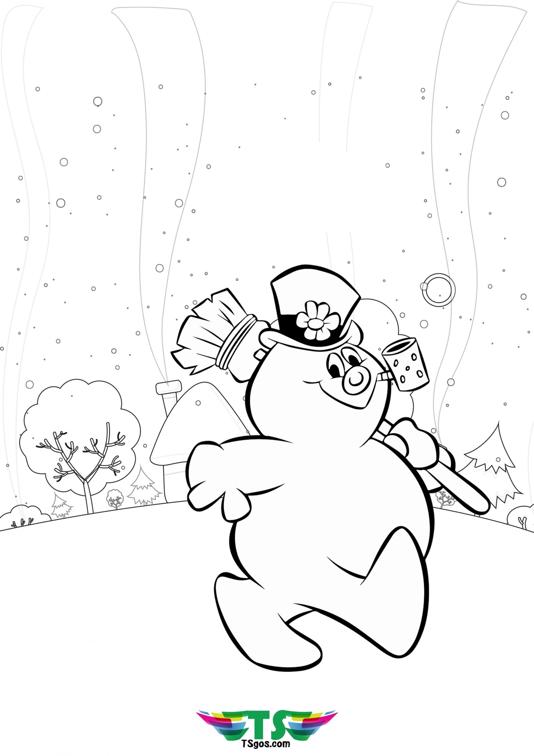 Frosty The Snowman Printable Coloring Pages Frosty The Snowman Printable Coloring Pages