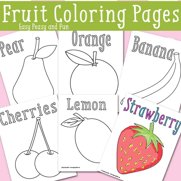 Fruit Printable Coloring Pages Fruit Printable Coloring Pages