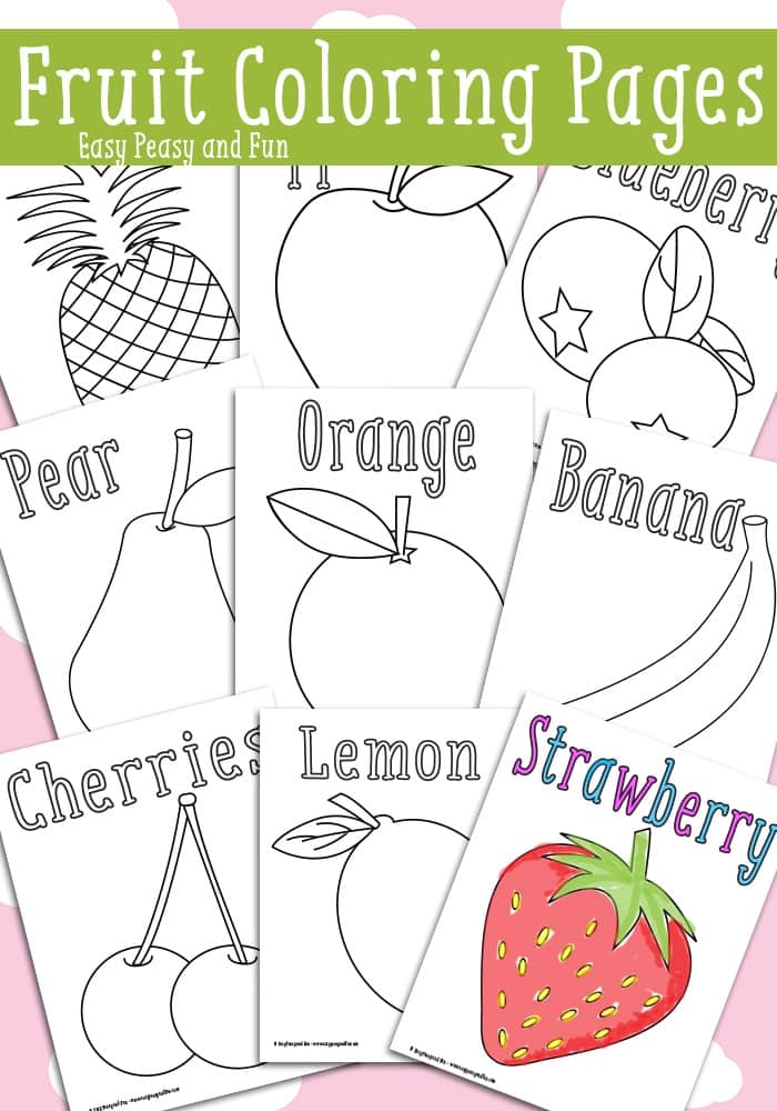 Fruit Coloring Pages Free Printable Easy Peasy And Fun Fruit Coloring Pages Free Printable Easy Peasy And Fun