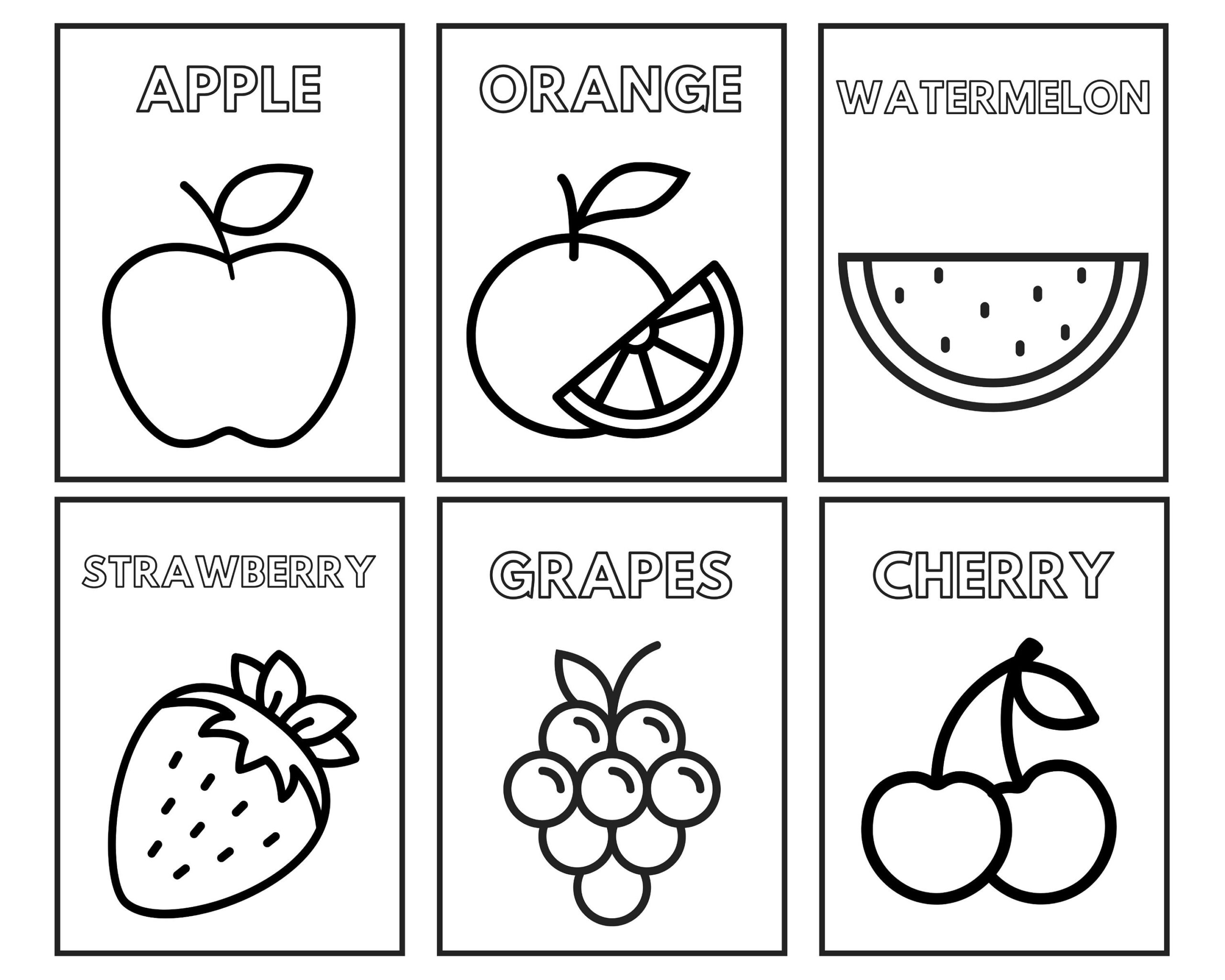 Fruits Printable Coloring Pages Fruits Printable Coloring Pages