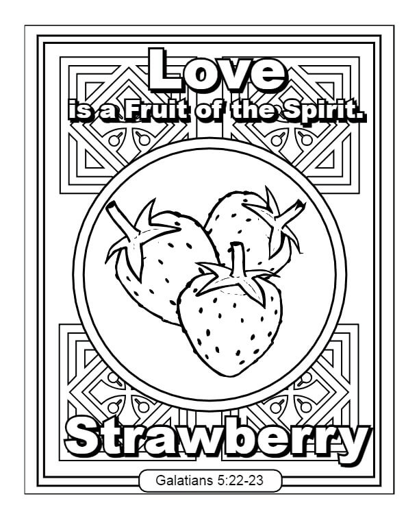 Fruit Of The Spirit Coloring Page Fruit Of The Spirit Coloring Page