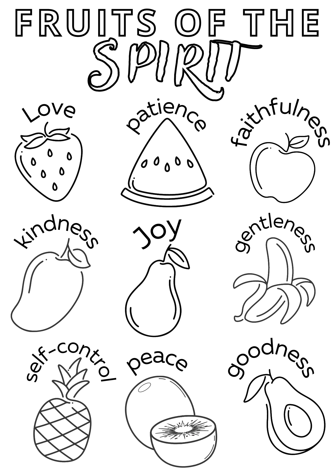Fruit Of The Spirit Coloring Pages Printables Lift Your Name Fruit Of The Spirit Coloring Pages Printables Lift Your Name
