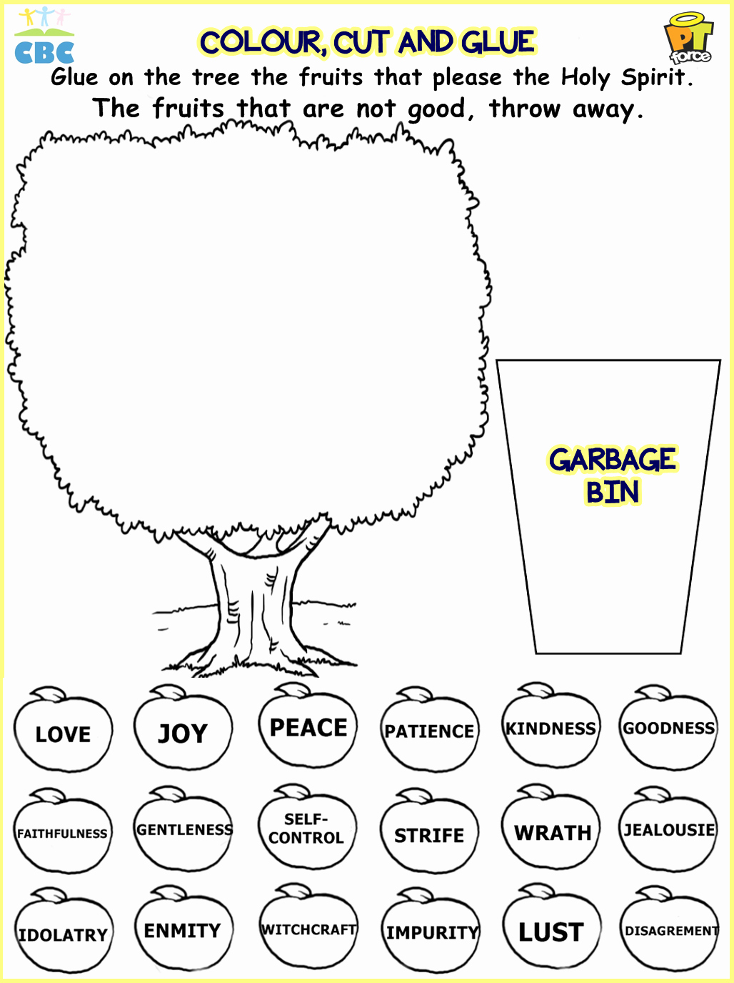 Free Printable Fruit Of The Spirit Coloring Pages Free Printable Fruit Of The Spirit Coloring Pages
