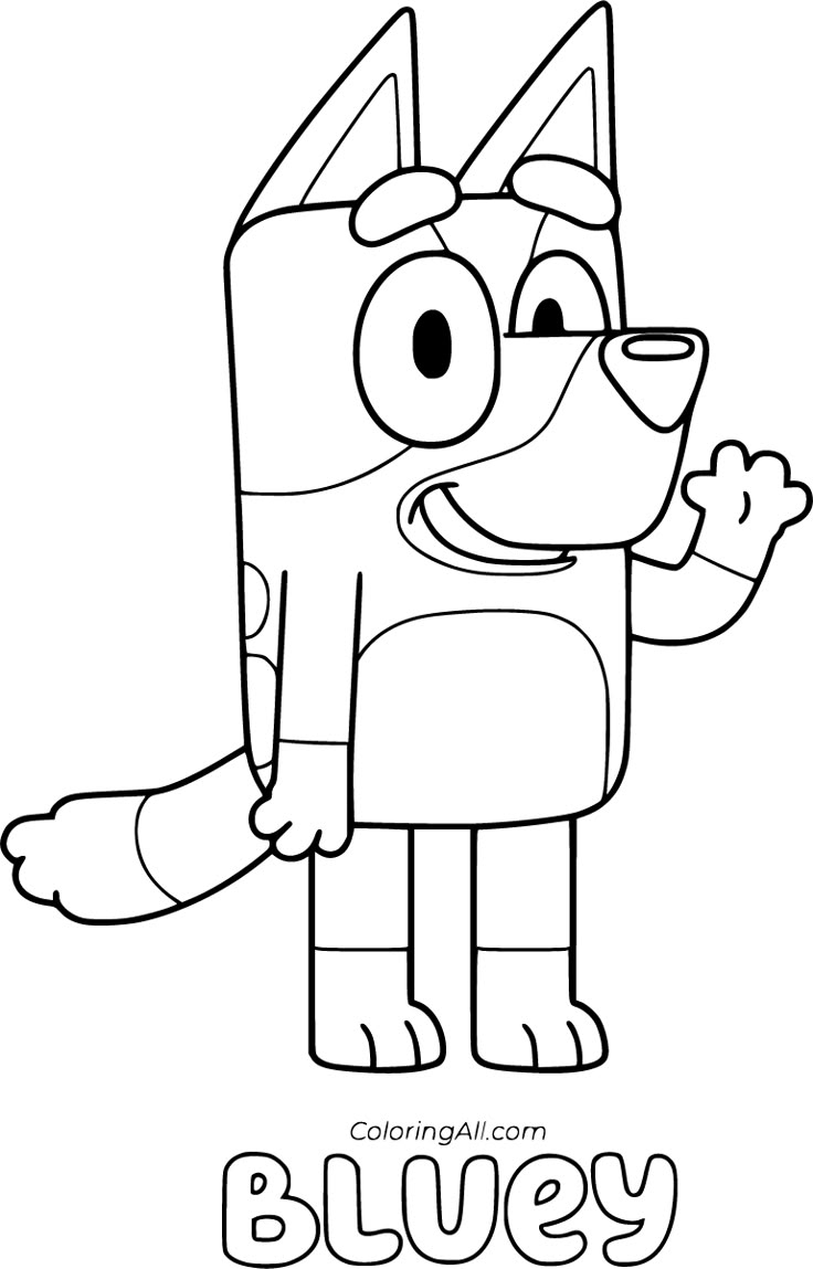 Full Page Printable Bluey Colouring Pages Full Page Printable Bluey Colouring Pages