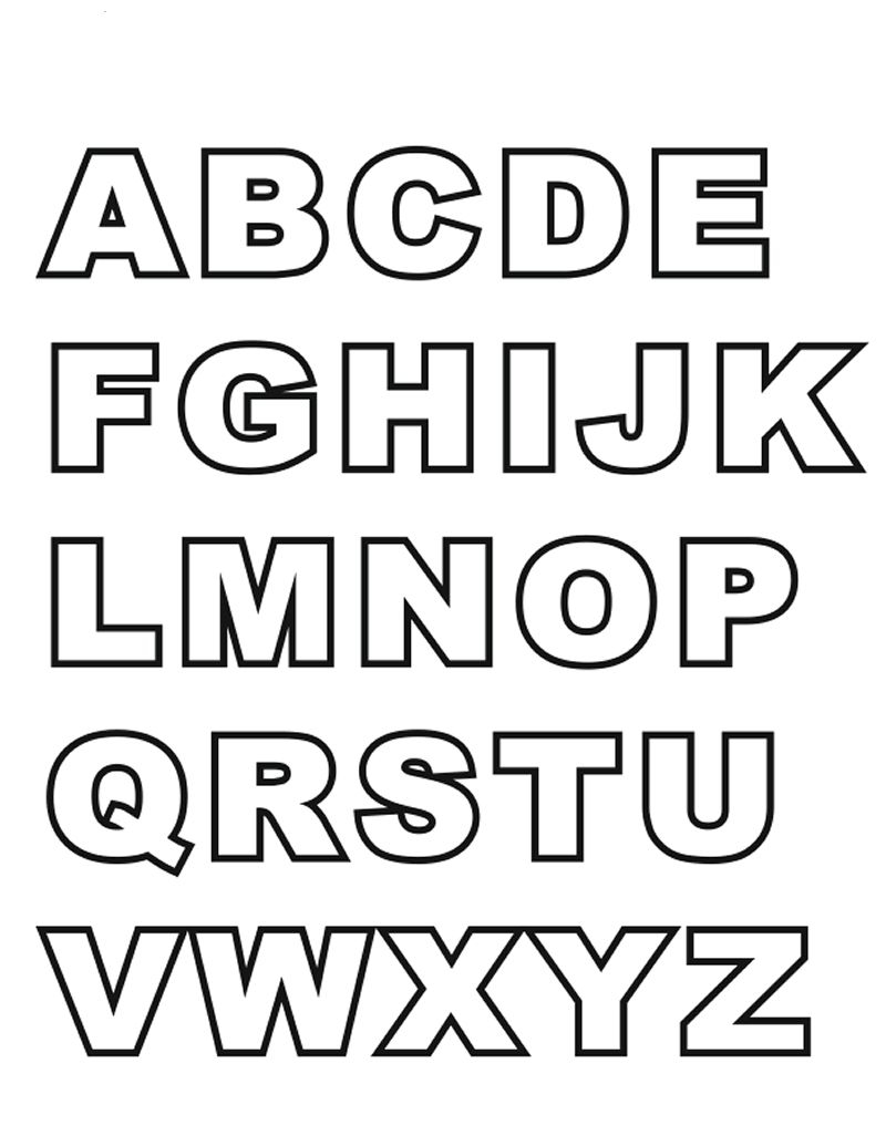Fun Alphabet Letters Coloring Page To Print Alphabet Coloring Page