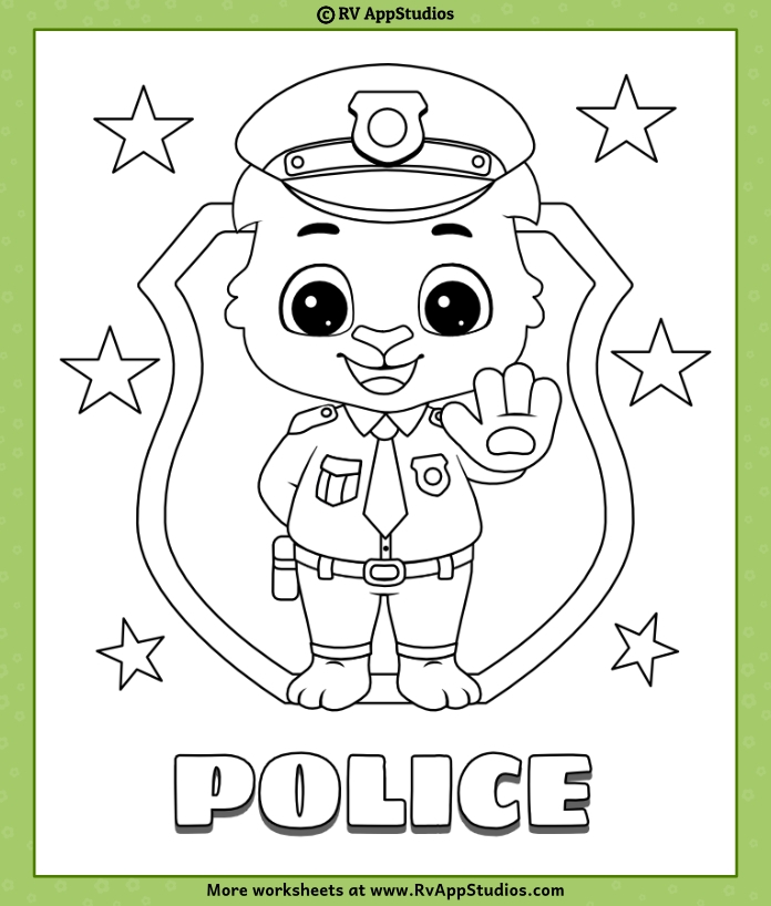 Fun And Educational Printable Police Coloring Pages For Kids Fun And Educational Printable Police Coloring Pages For Kids