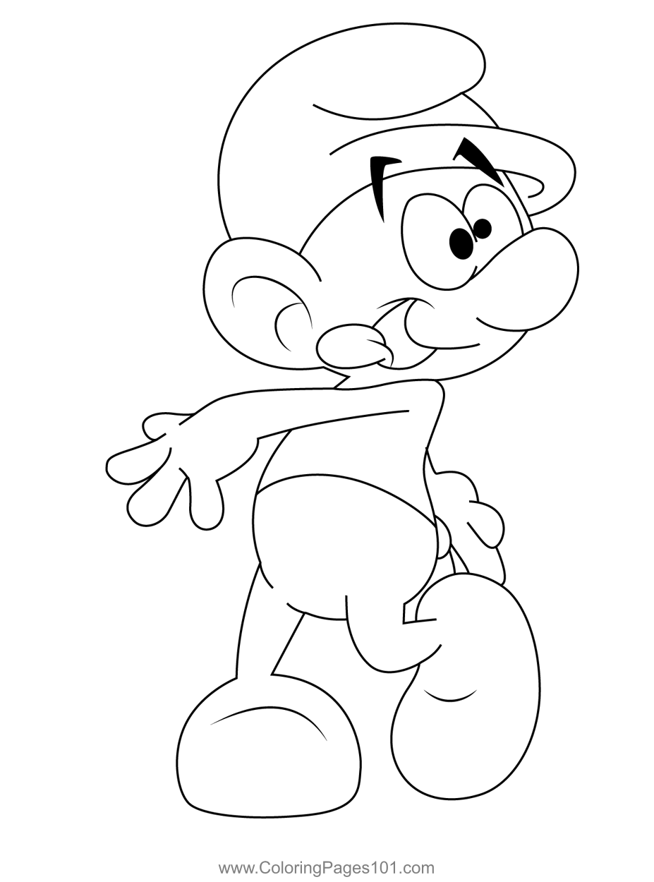 Printable Smurf Coloring Pages Printable Smurf Coloring Pages