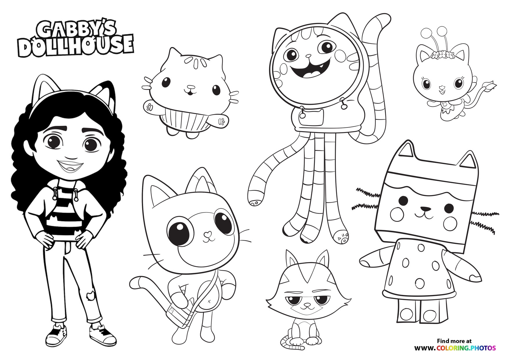 Gabby S Dollhouse Printable Coloring Pages Gabby S Dollhouse Printable Coloring Pages