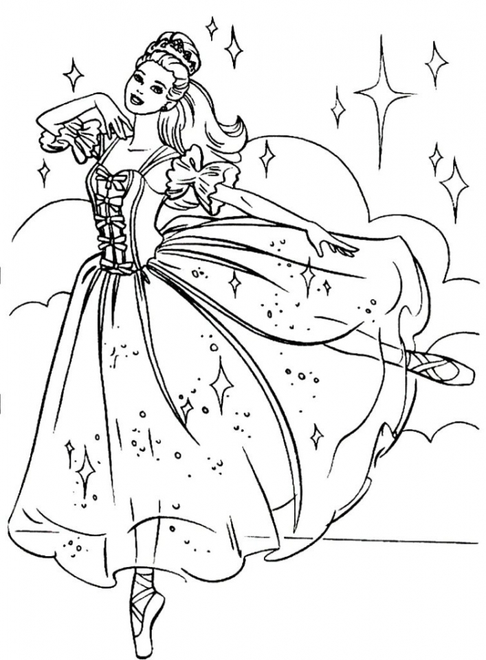 Gambar 20 Free Printable Ballerina Coloring Pages Everfreecoloring