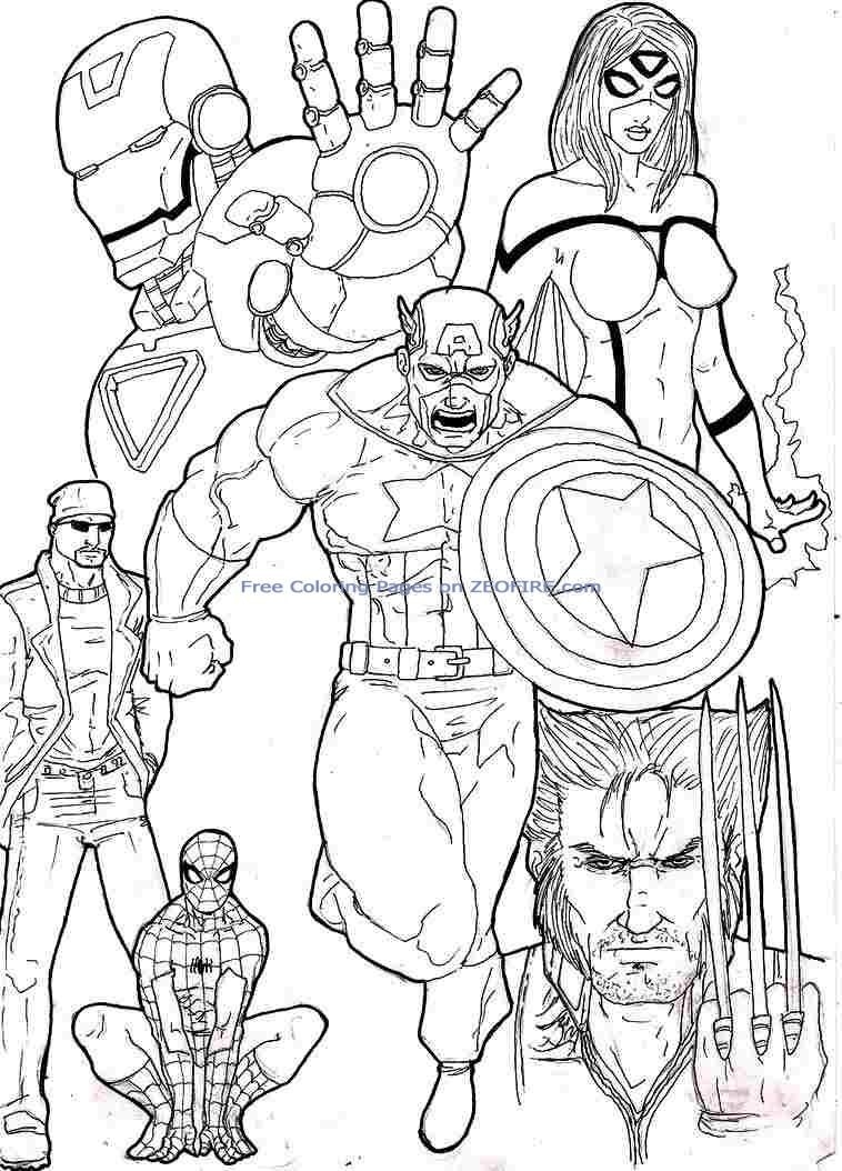 Gambar Coloring Pages Avengers Bebo Pandco Assemble Marvin Deviantart