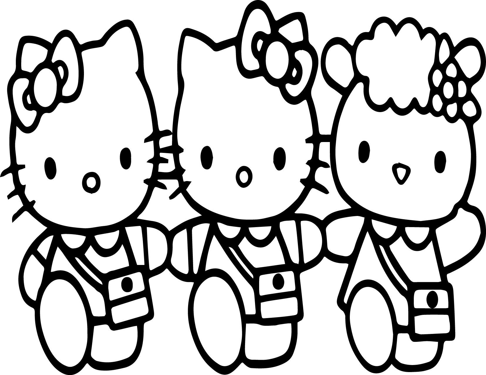 Gambar Kitty Friends Coloring Page Wecoloringpage Pages Di Rebanas
