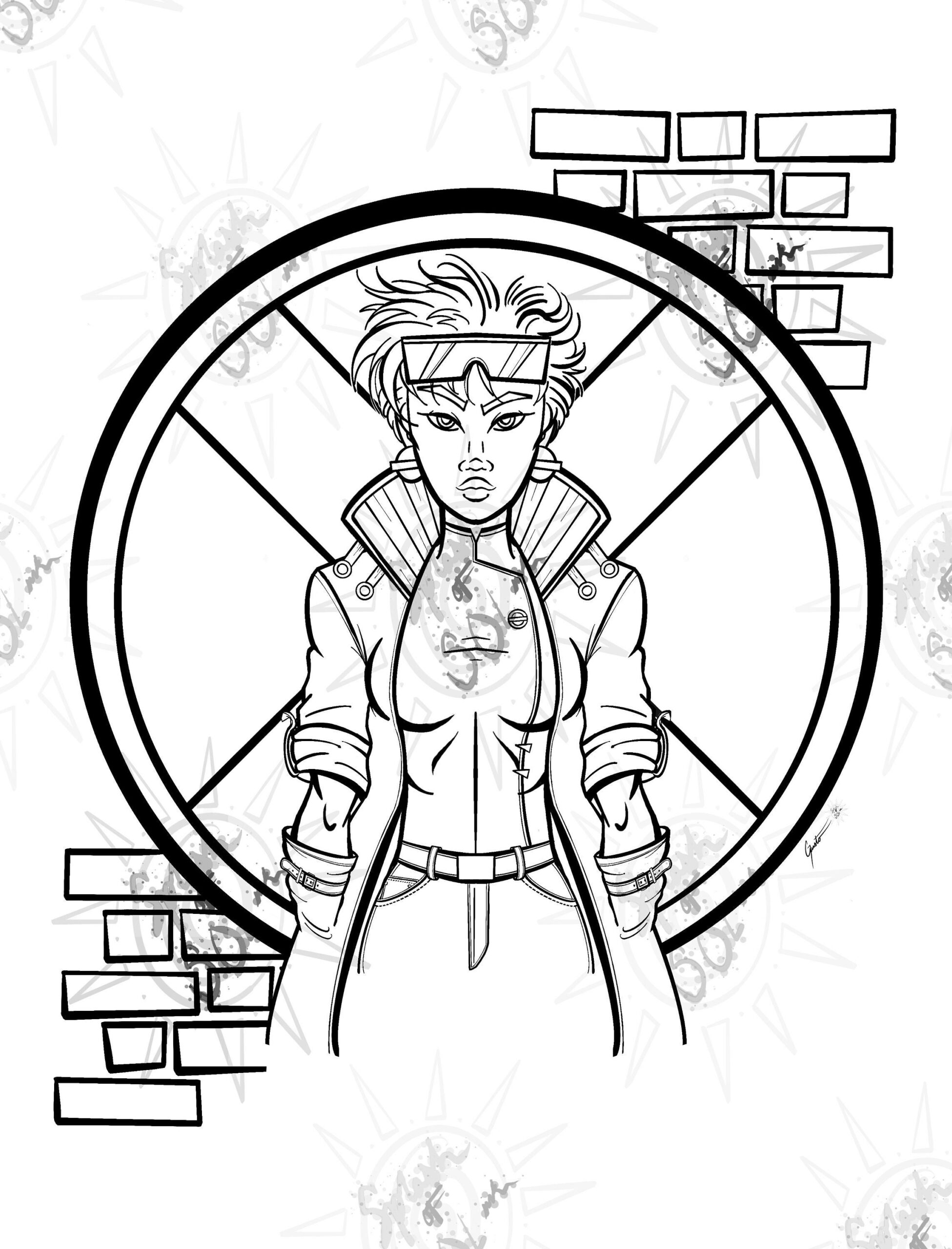 Gambit Coloring Pages Gambit Coloring Pages