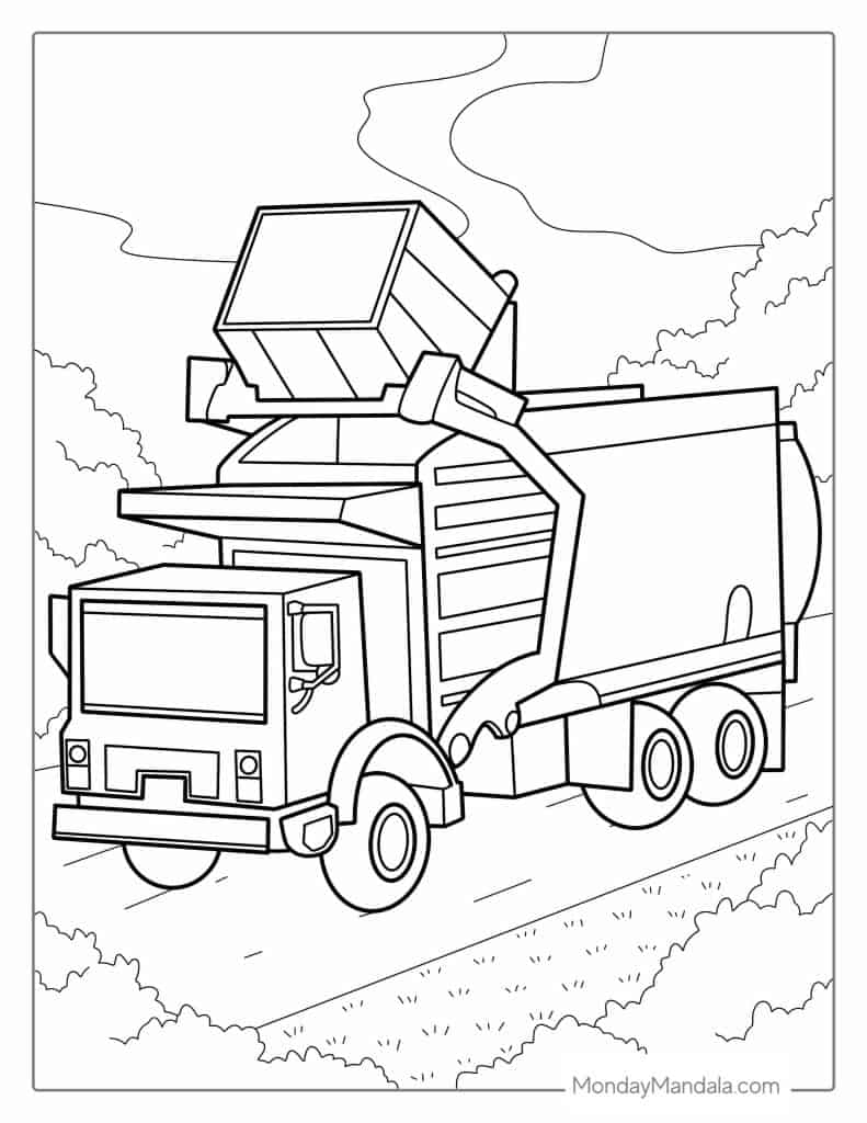 Garbage Truck Coloring Page Free PDF Printables Coloring Home Garbage Truck Coloring Page Free PDF Printables Coloring Home