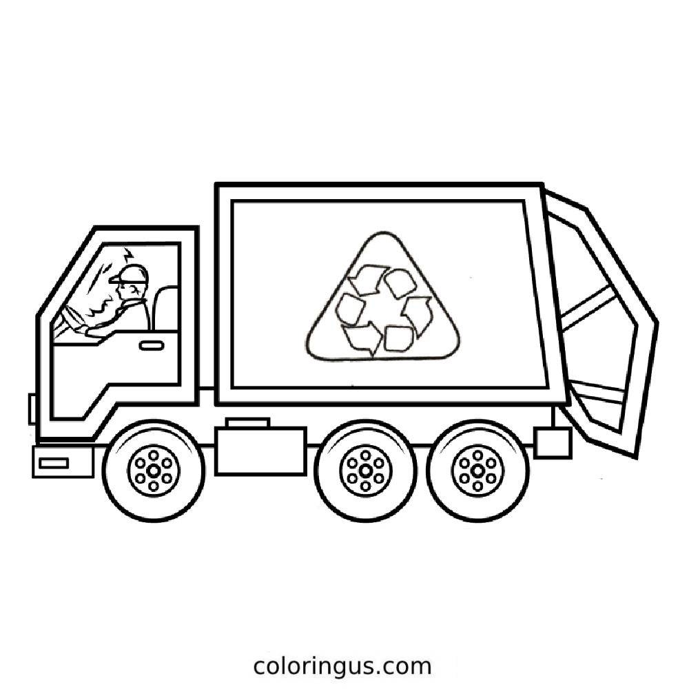 Garbage Truck Coloring Pages Free Printable PDF Garbage Truck Coloring Pages Free Printable PDF