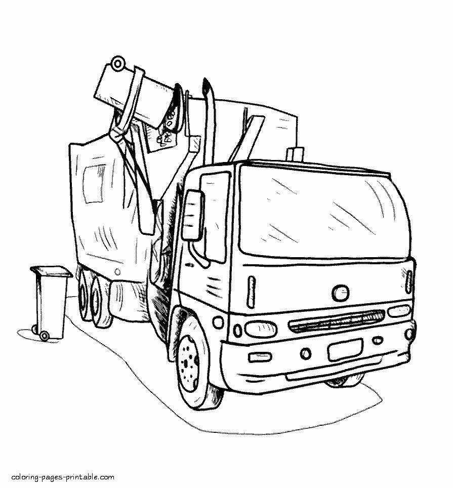 Garbage Truck Coloring Pages Printable Free Garbage Truck Coloring Pages Printable Free