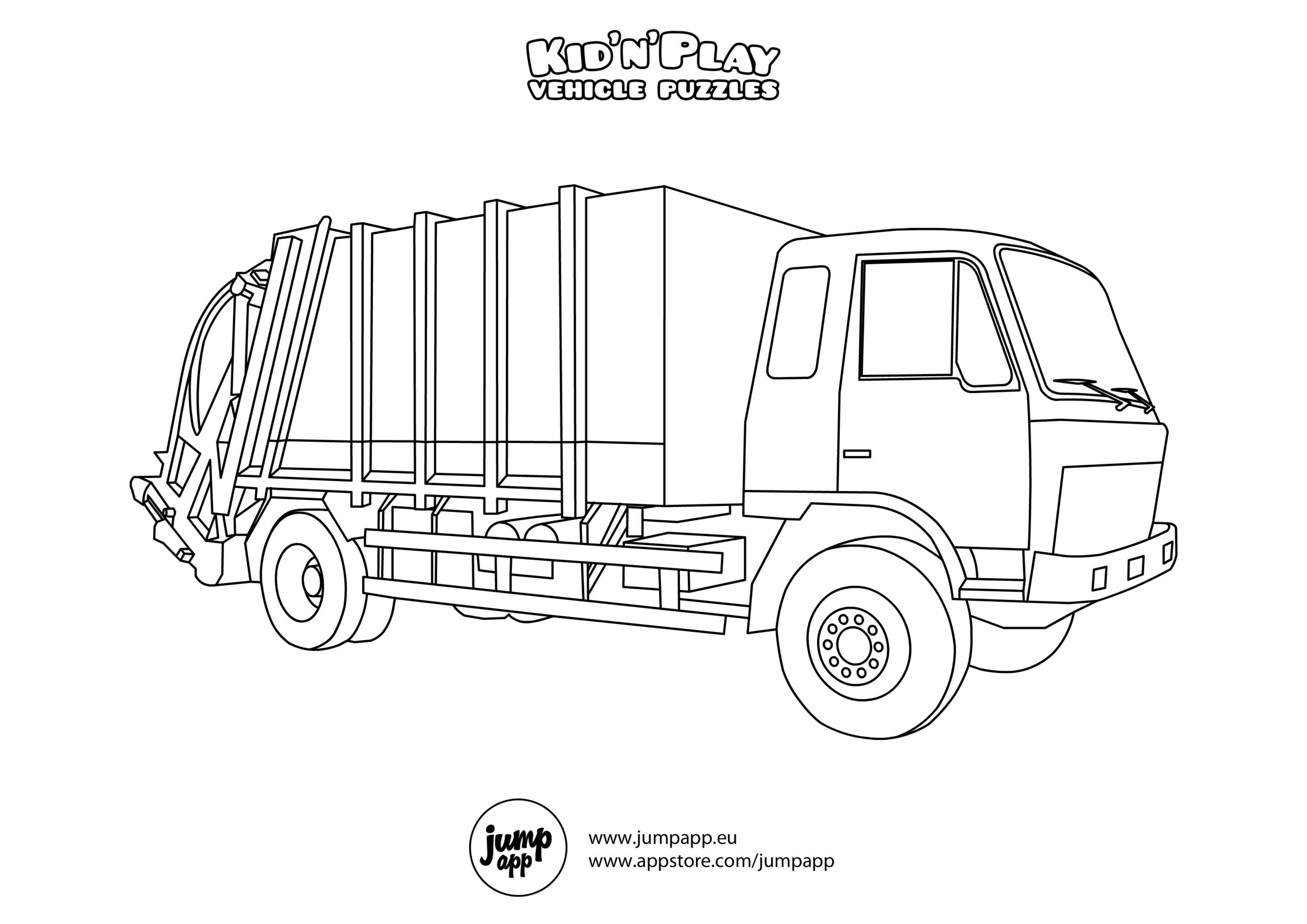 Printable Garbage Truck Coloring Pages Printable Garbage Truck Coloring Pages