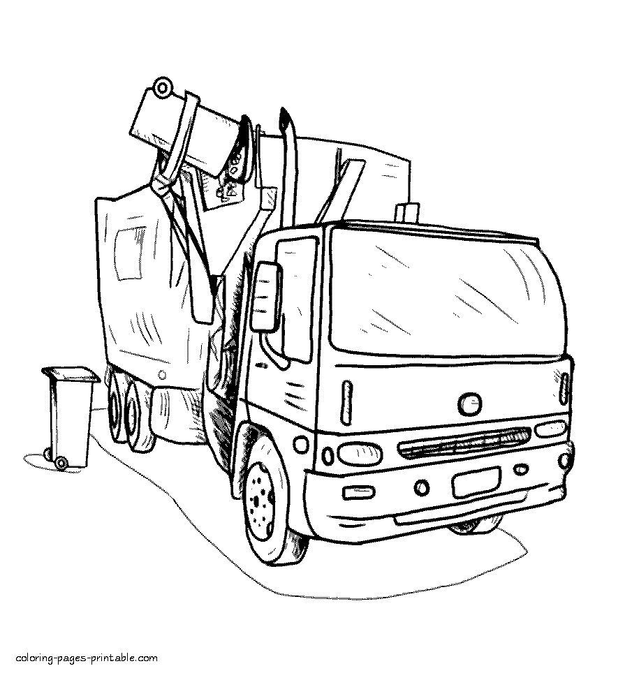 Garbage Truck Printable Coloring Pages Garbage Truck Printable Coloring Pages