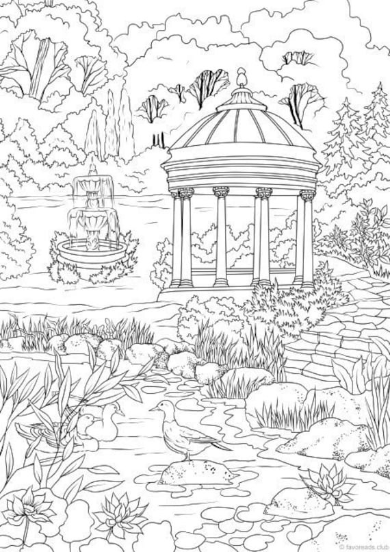 Printable Garden Coloring Pages For Adults Printable Garden Coloring Pages For Adults