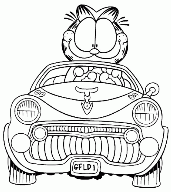 Garfield Printable Coloring Pages Coloring Home