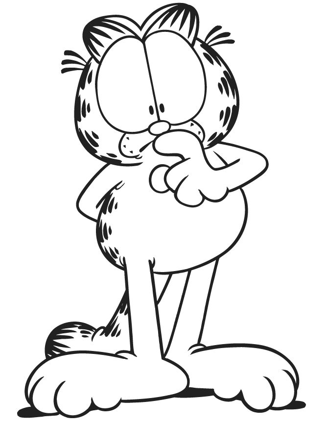 Garfield Printable Coloring Pages Garfield Printable Coloring Pages