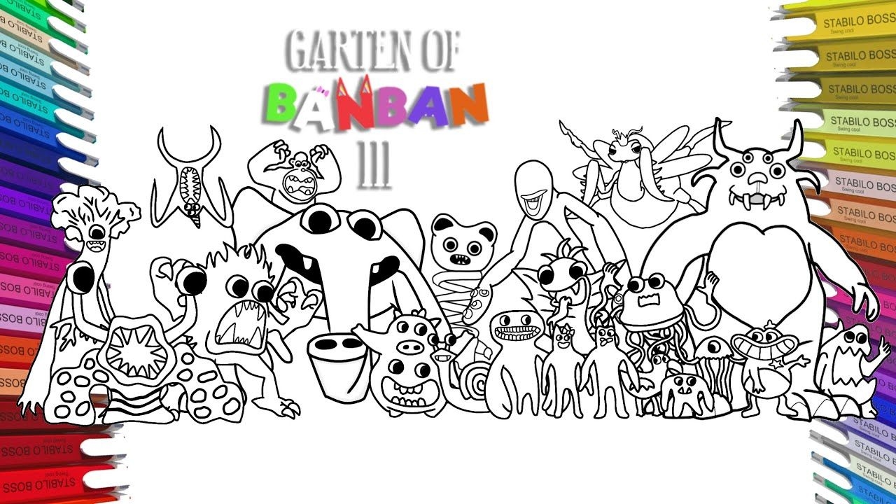 Garten Of Banban Chapter 3 New Monsters Coloring Pages Garten Of Banban Chapter 3 New Monsters Coloring Pages