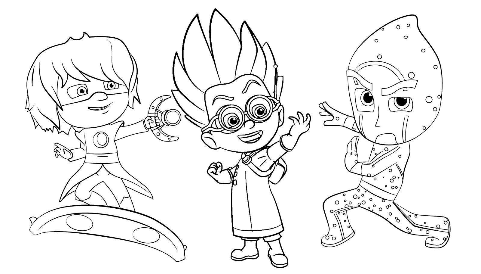Gekko Coloring Sheet Pj Masks Coloring Pages Waldo Harvey