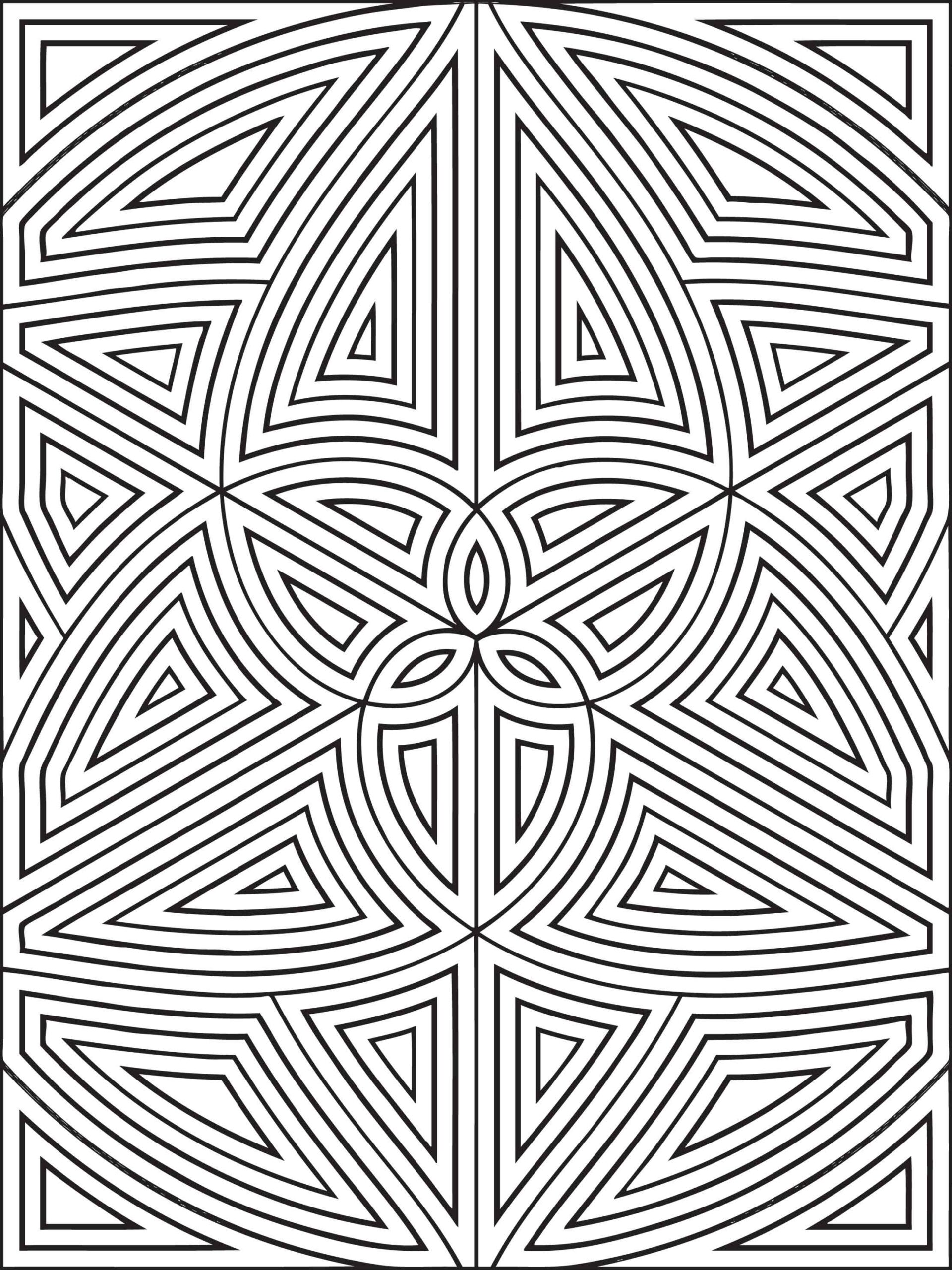 Geometric Coloring Pages Free Printable