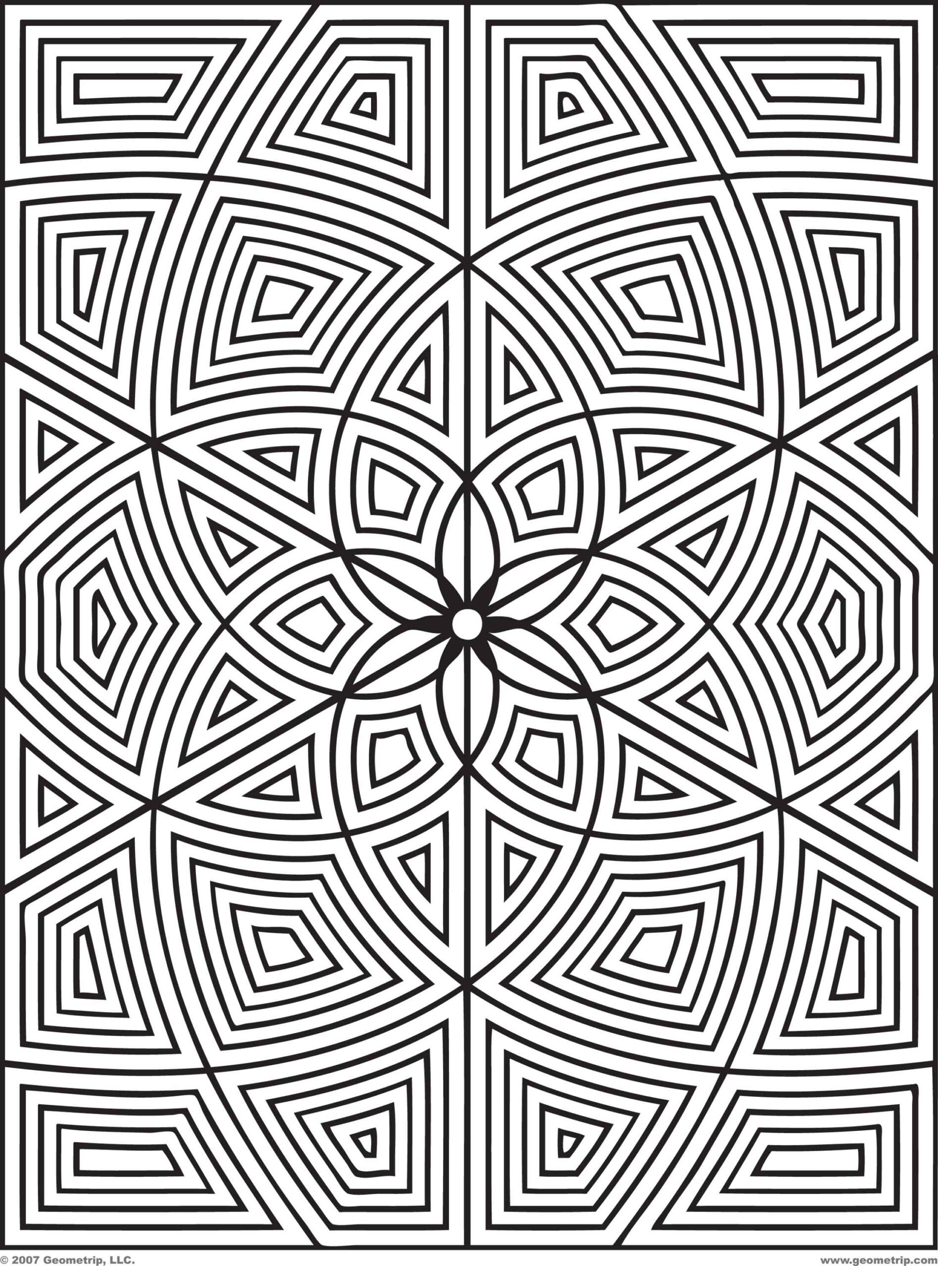 Geometric Coloring Pages Free Printable Printable Word Searches