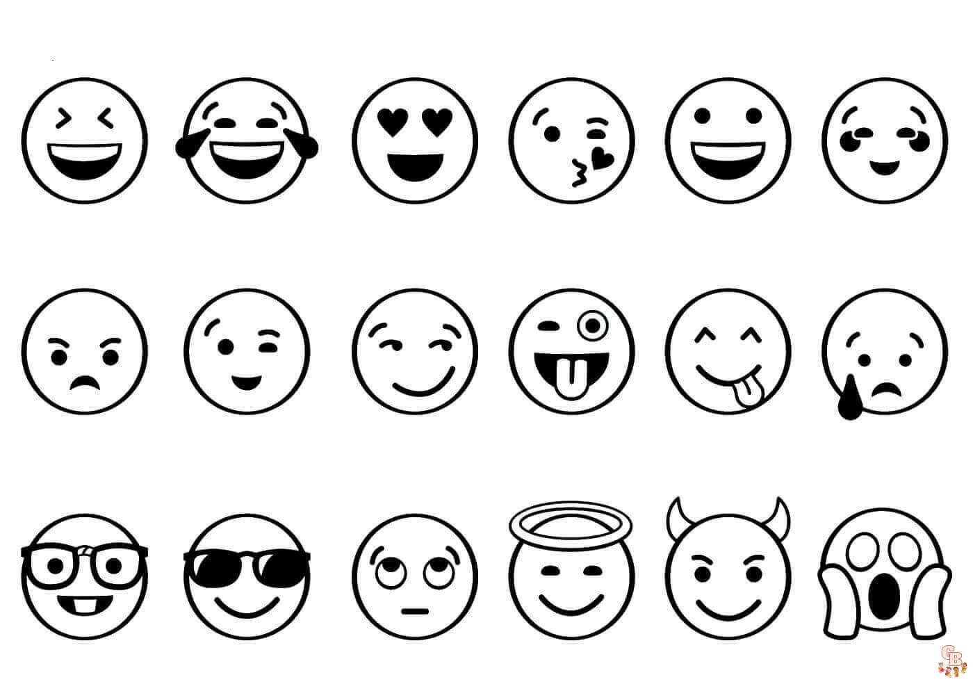 Get Creative With Free Printable Emoji Coloring Pages GBcoloring Get Creative With Free Printable Emoji Coloring Pages GBcoloring