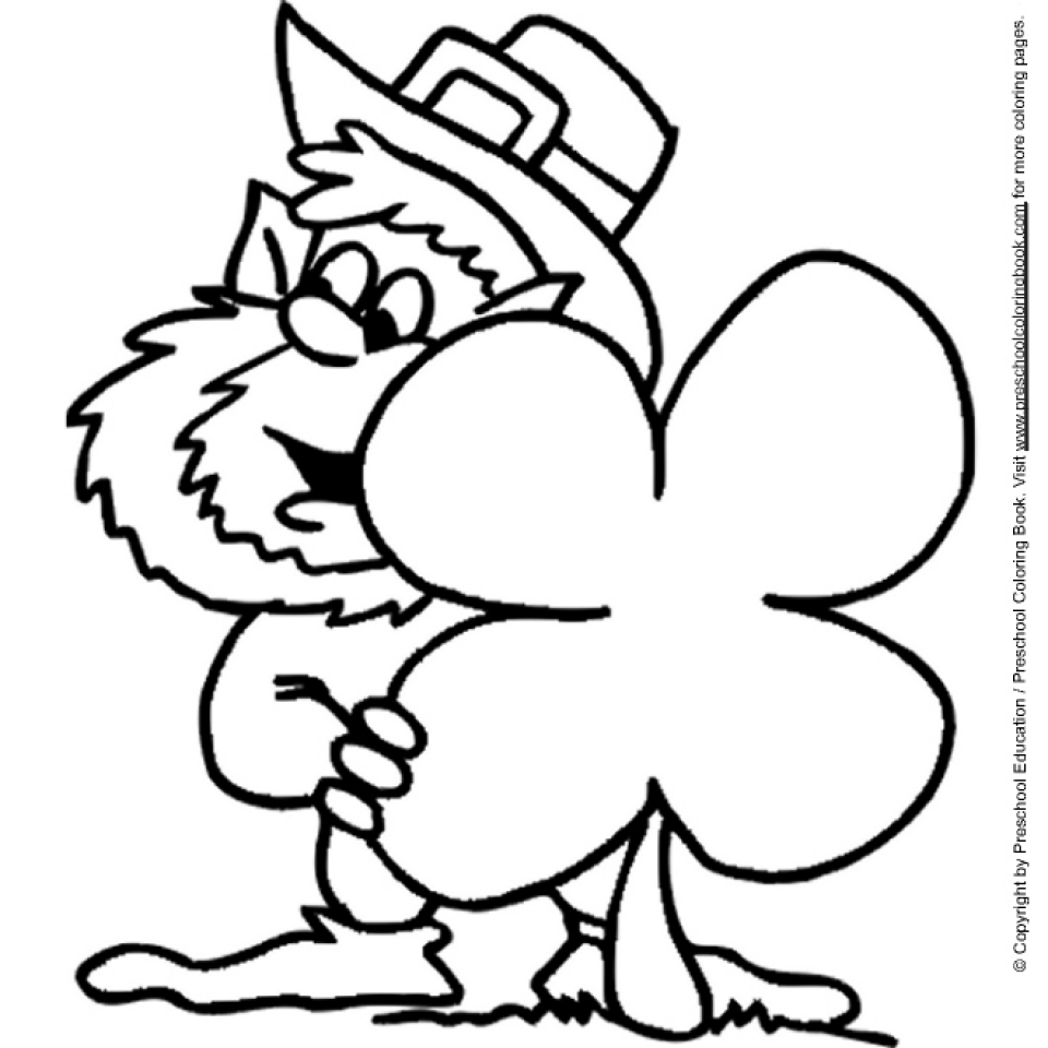 Get This Free Shamrock Coloring Pages For Toddlers P97hr