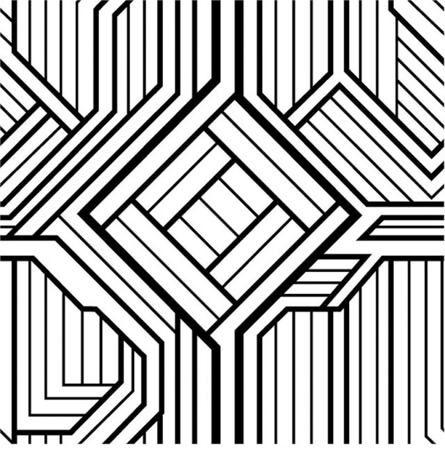 Get This Geometric Coloring Pages Free Printable 98391